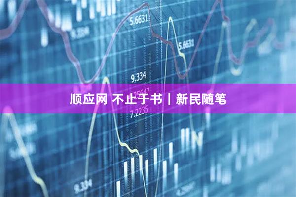顺应网 不止于书｜新民随笔