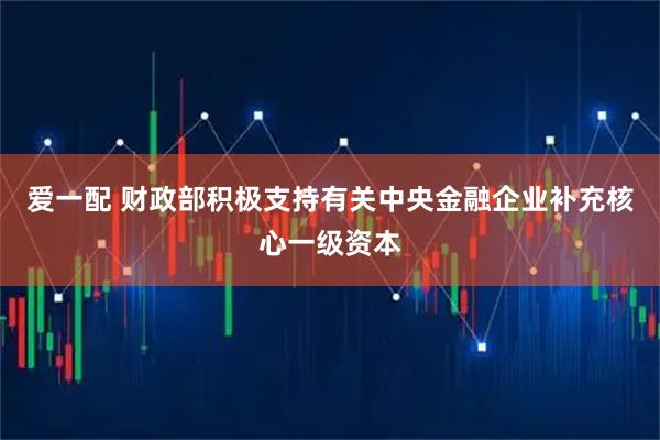 爱一配 财政部积极支持有关中央金融企业补充核心一级资本